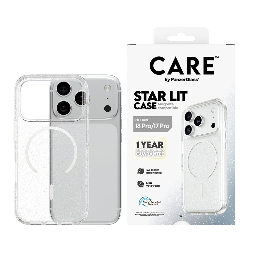 iPhone 18 Pro / 17 Pro CARE by PanzerGlass FLAGSHIP Urban Explorer Case - MagSafe Kompatibel - Transparent / Star Lit