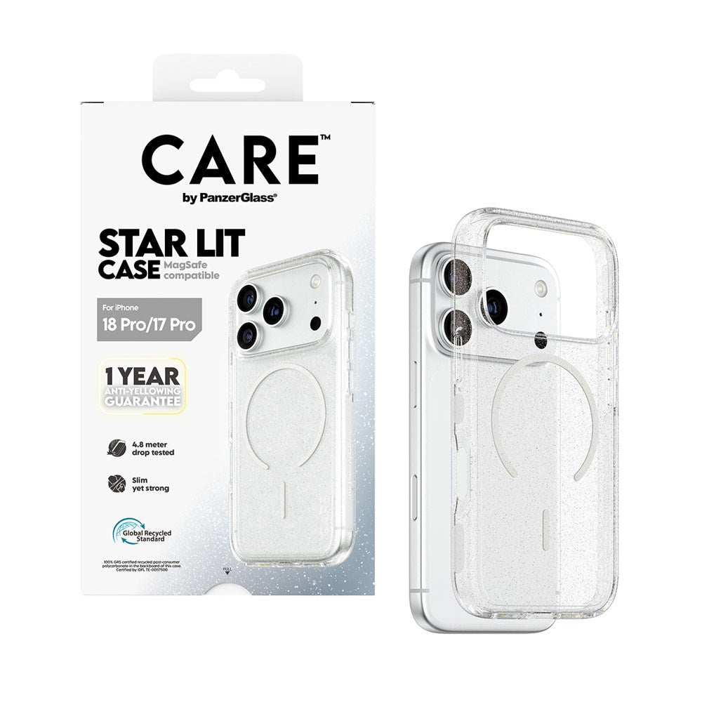 iPhone 18 Pro / 17 Pro CARE by PanzerGlass FLAGSHIP Urban Explorer Case - MagSafe Kompatibel - Transparent / Star Lit