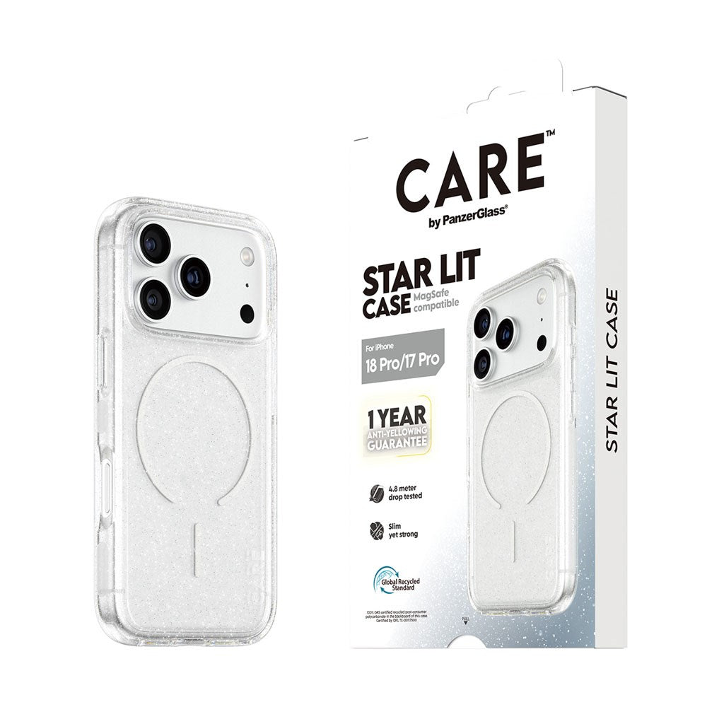 iPhone 18 Pro / 17 Pro CARE by PanzerGlass FLAGSHIP Urban Explorer Case - MagSafe Kompatibel - Transparent / Star Lit