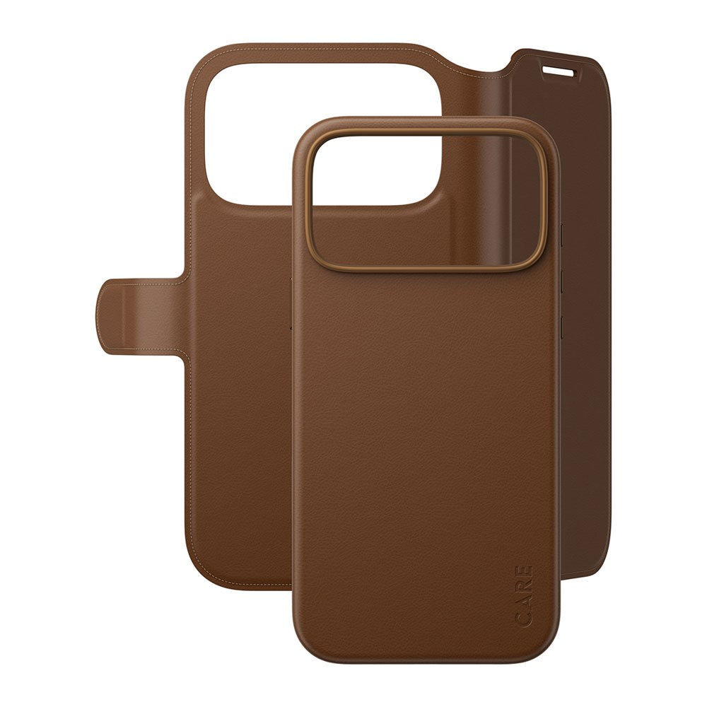 iPhone 18 Pro Max  / 17 Pro Max / 17 Pro Max CARE by PanzerGlass Feature Tango 2-in-1 Cover m. Pung - MagSafe Kompatibel - Brun