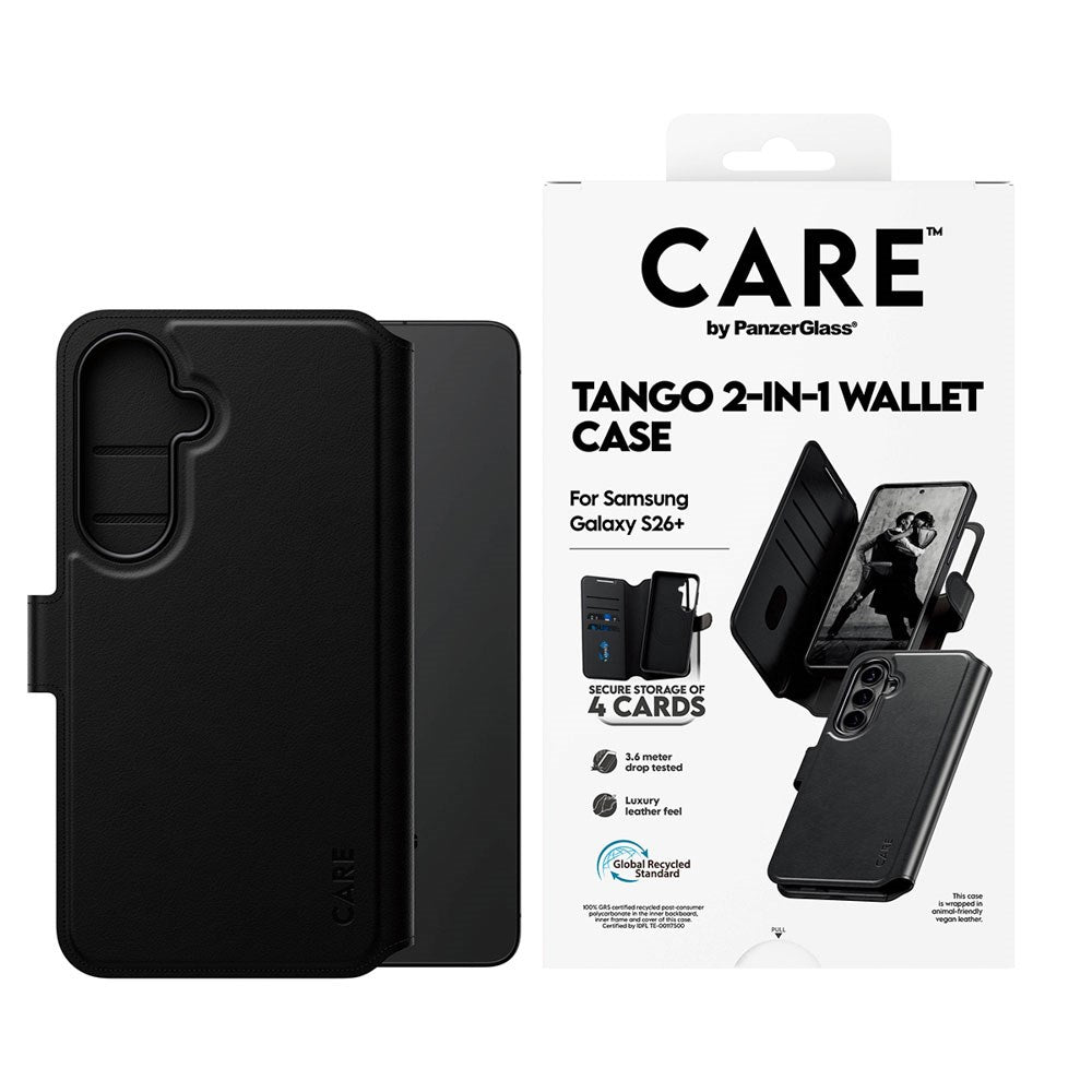 Samsung Galaxy S26+ (Plus) CARE by PanzerGlass Feature Tango 2-in-1 Cover m. Pung - Sort