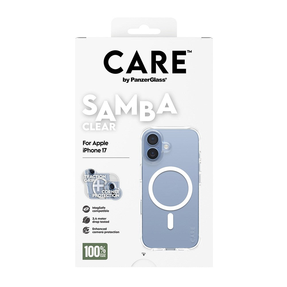 CARE by PanzerGlass iPhone 17 Fashionable Samba Case - MagSafe Kompatibel - Transparent