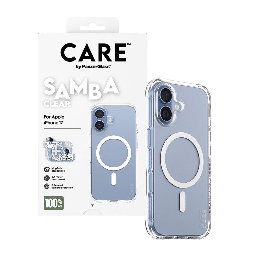 CARE by PanzerGlass iPhone 17 Fashionable Samba Case - MagSafe Kompatibel - Transparent