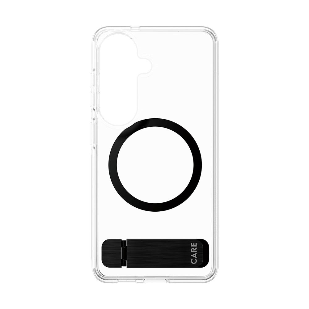 Samsung Galaxy S26 CARE by PanzerGlass Feature Kickstand Case - Qi Kompatibel - Transparent / Black