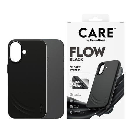 CARE by PanzerGlass iPhone 17 Feature Flow Case - MagSafe Kompatibel - Sort
