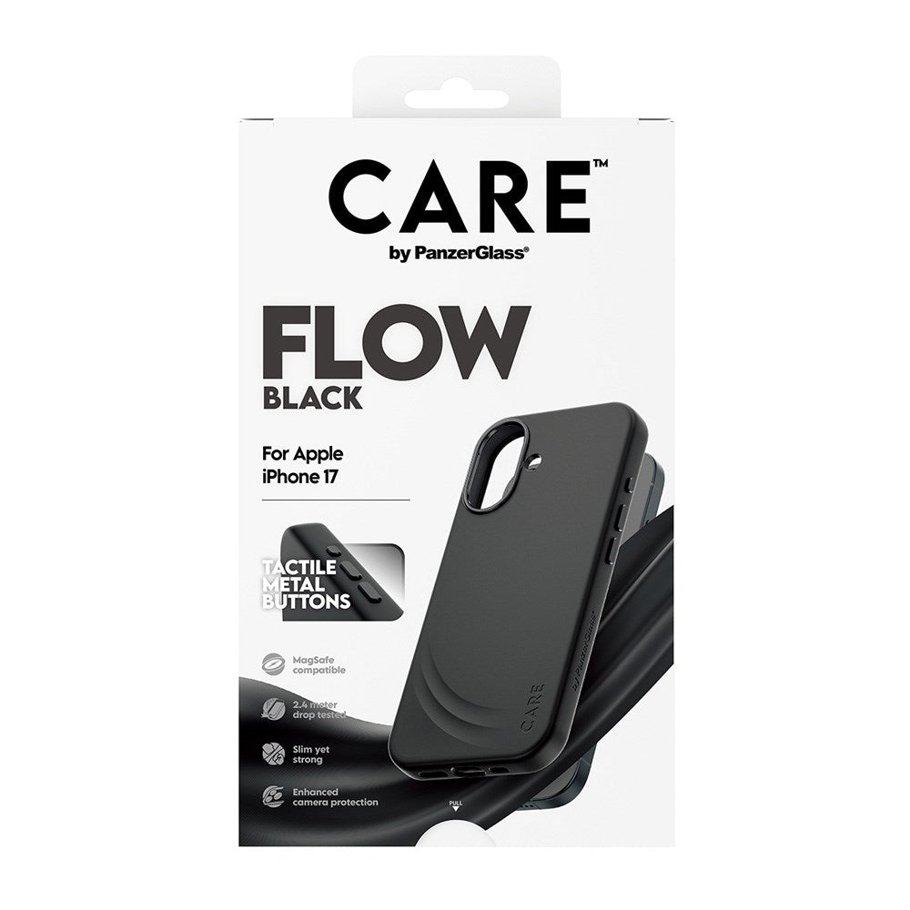 CARE by PanzerGlass iPhone 17 Feature Flow Case - MagSafe Kompatibel - Sort