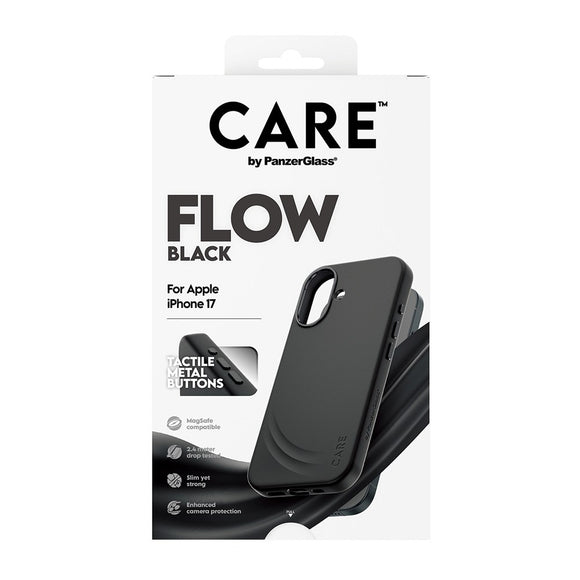 CARE by PanzerGlass iPhone 17 Feature Flow Case - MagSafe Kompatibel - Sort
