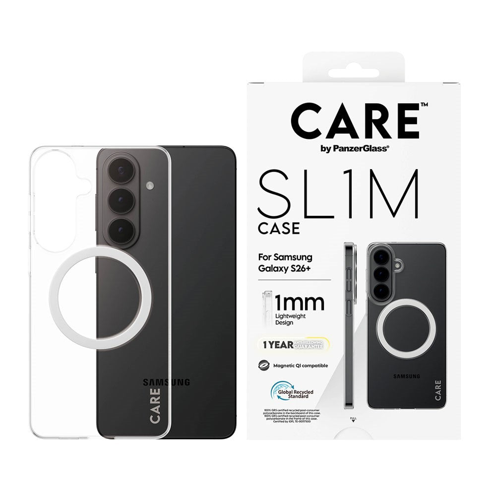 Samsung Galaxy S26+ (Plus) CARE by PanzerGlass SL1M Case - Gennemsigtig