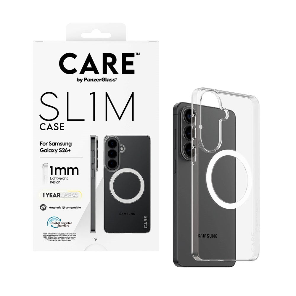 Samsung Galaxy S26+ (Plus) CARE by PanzerGlass SL1M Case - Gennemsigtig