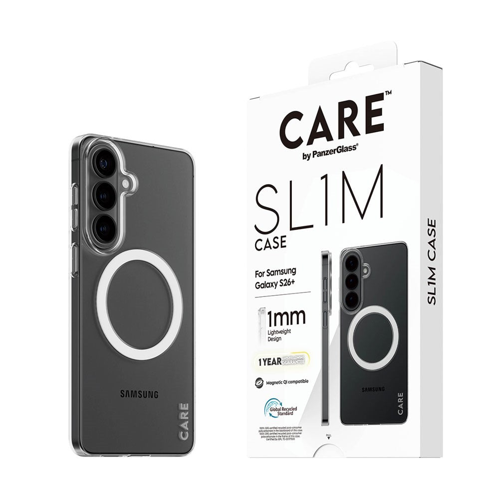 Samsung Galaxy S26+ (Plus) CARE by PanzerGlass SL1M Case - Gennemsigtig