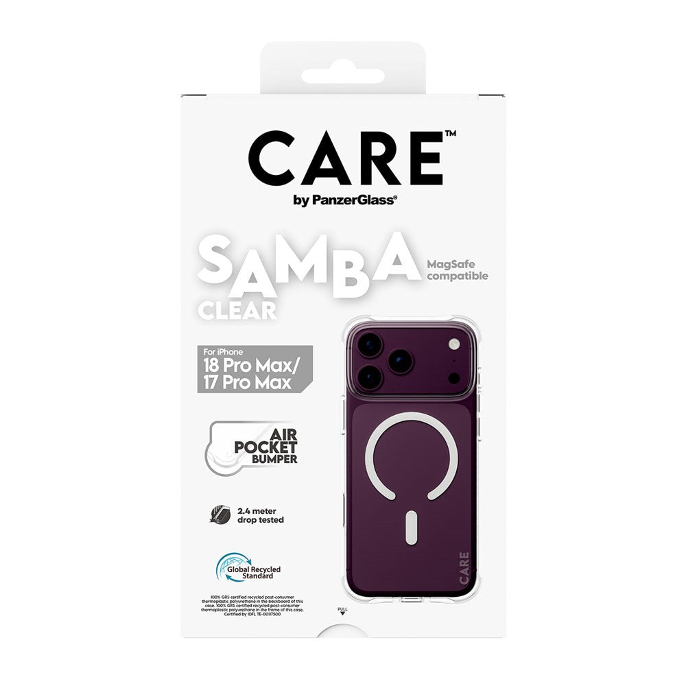iPhone 18 Pro Max  / 17 Pro Max CARE by PanzerGlass Fashionable Samba Case - MagSafe Kompatibel - Gennemsigtig