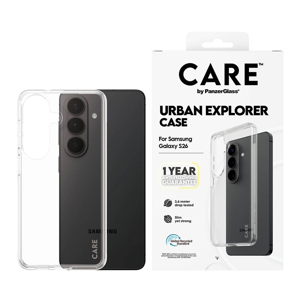 Samsung Galaxy S26 CARE by PanzerGlass Urban Explorer Case - Gennemsigtig