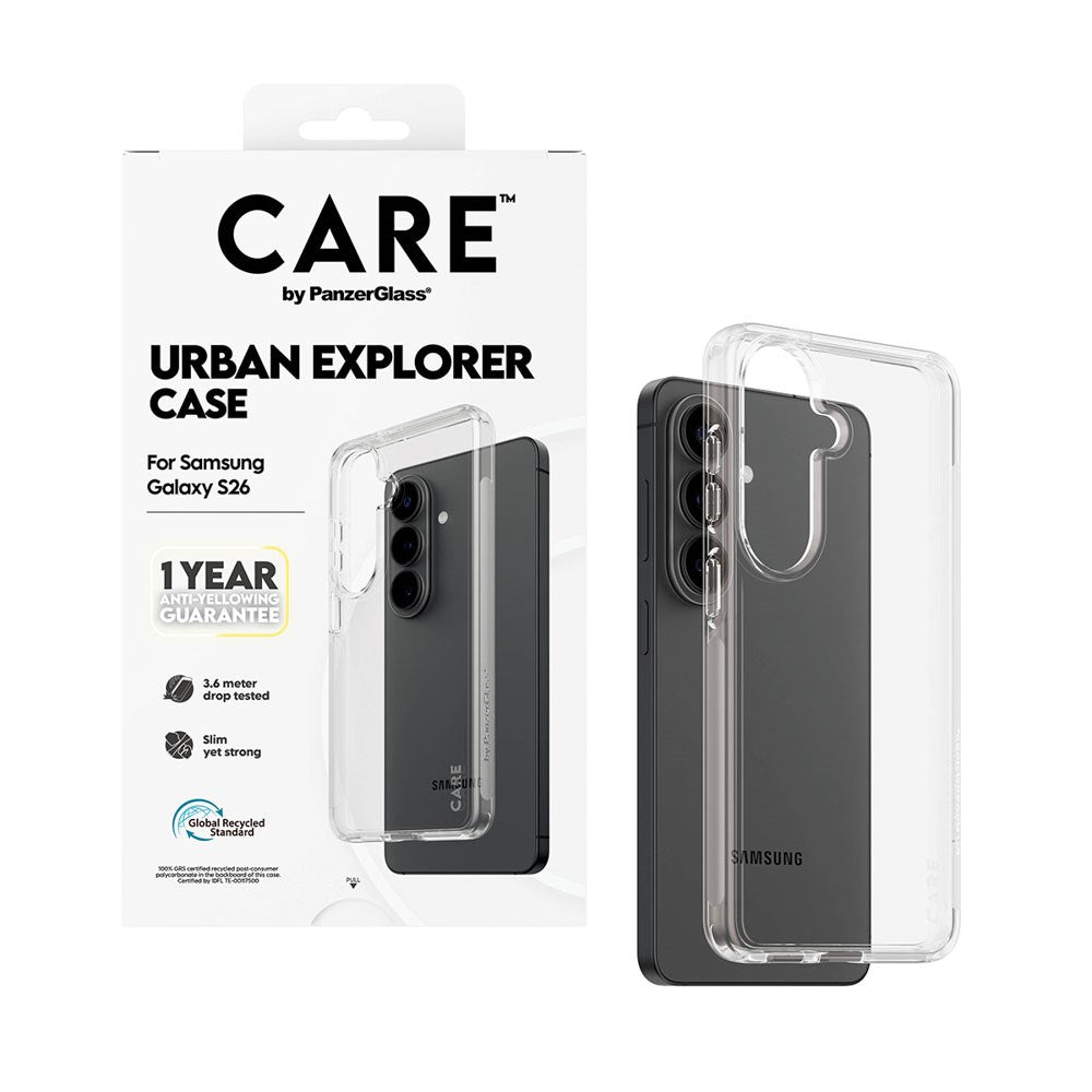 Samsung Galaxy S26 CARE by PanzerGlass Urban Explorer Case - Gennemsigtig