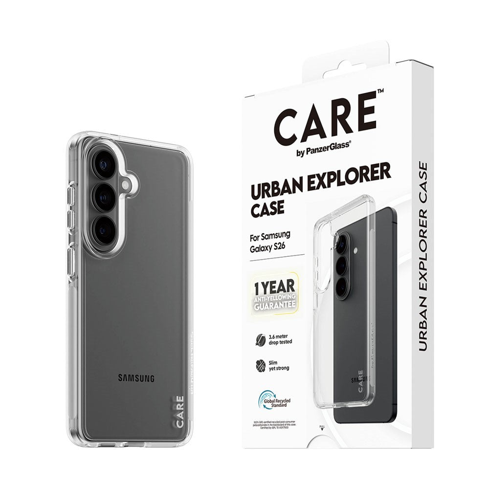 Samsung Galaxy S26 CARE by PanzerGlass Urban Explorer Case - Gennemsigtig