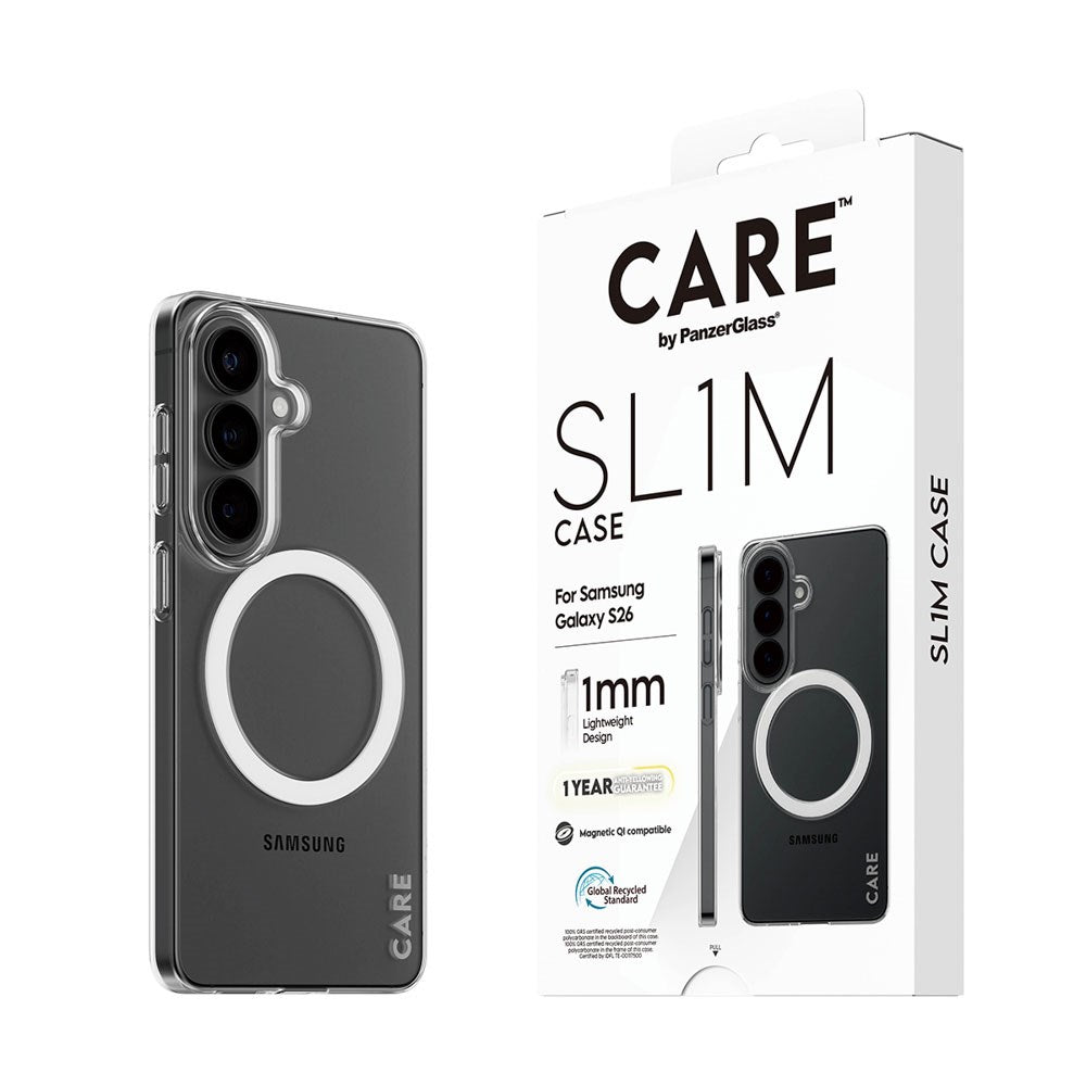 Samsung Galaxy S26 CARE by PanzerGlass SL1M Case - Gennemsigtig