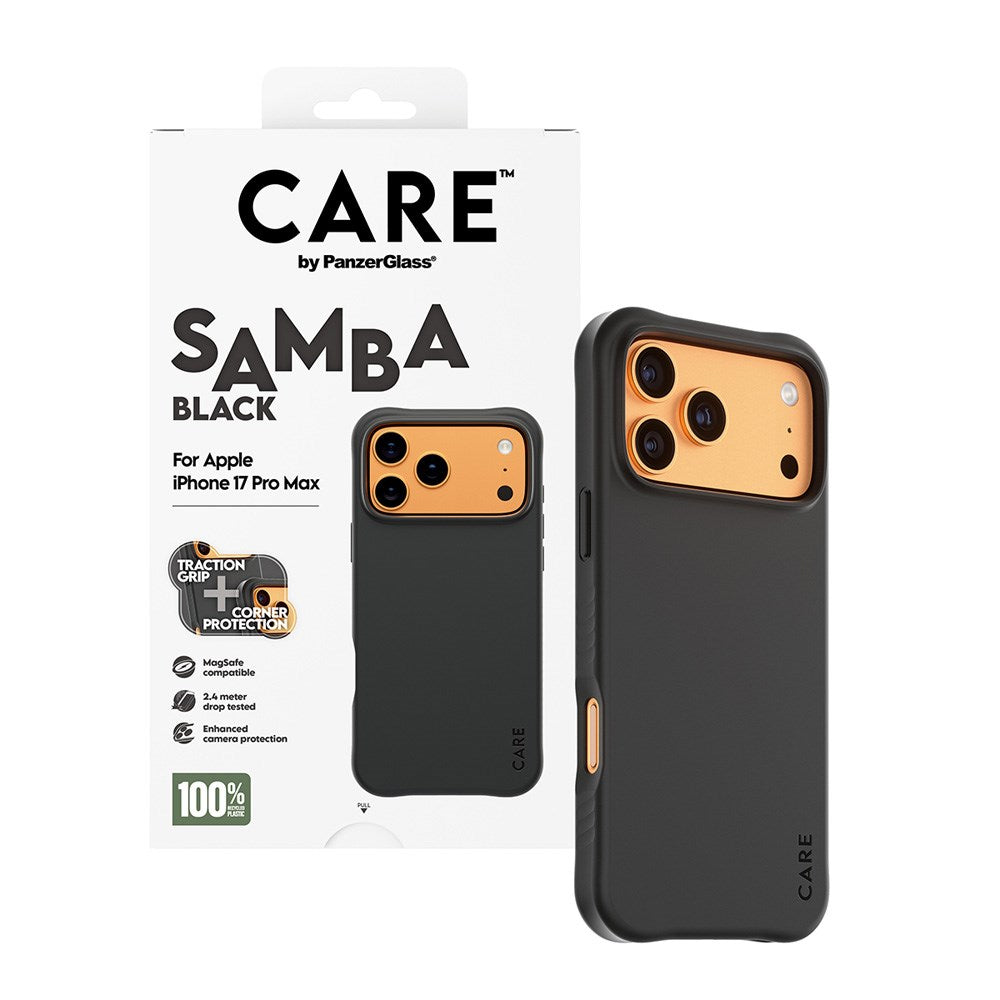 CARE by PanzerGlass iPhone 17 Pro Max Fashionable Samba Case - MagSafe Kompatibel - Black
