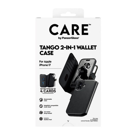 CARE by PanzerGlass iPhone 17 Feature Tango 2-in-1 Cover m. Pung - Sort