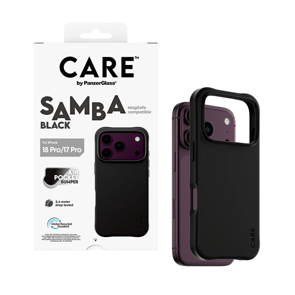 iPhone 18 Pro / 17 Pro CARE by PanzerGlass Fashionable Samba Case - MagSafe Kompatibel - Black