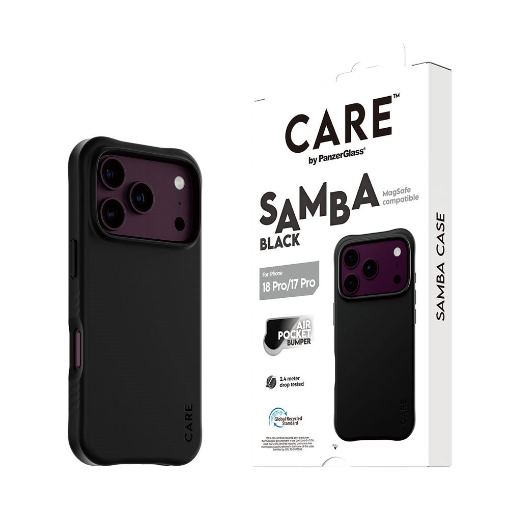 iPhone 18 Pro / 17 Pro CARE by PanzerGlass Fashionable Samba Case - MagSafe Kompatibel - Black