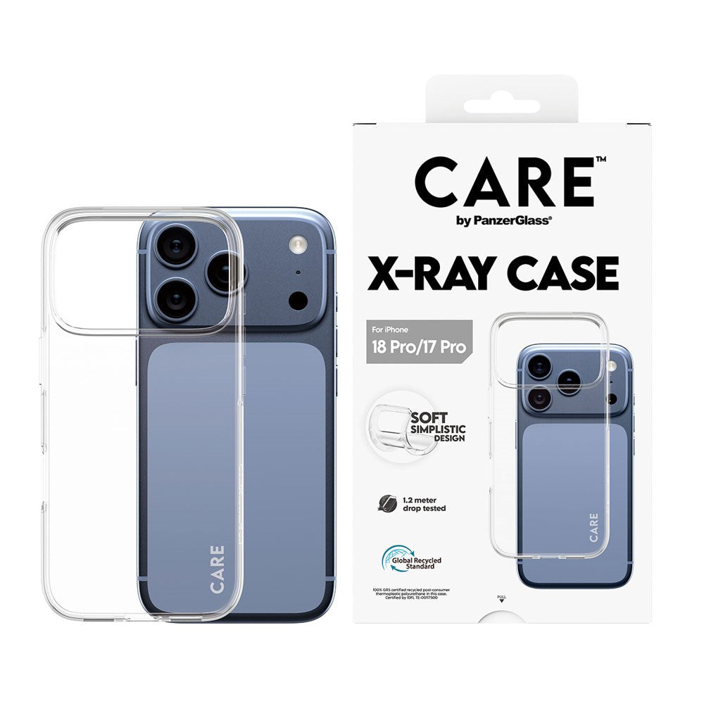 iPhone 18 Pro / 17 Pro CARE by PanzerGlass Fashionable X-Ray Soft Basic Case - Gennemsigtig
