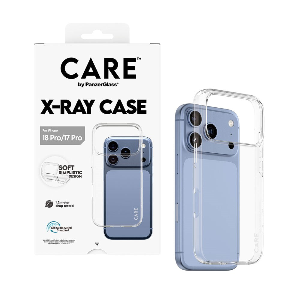 iPhone 18 Pro / 17 Pro CARE by PanzerGlass Fashionable X-Ray Soft Basic Case - Gennemsigtig
