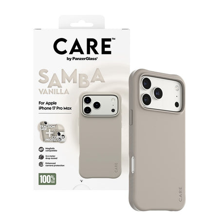 CARE by PanzerGlass iPhone 17 Pro Max Fashionable Samba Case - MagSafe Kompatibel - Vanilla