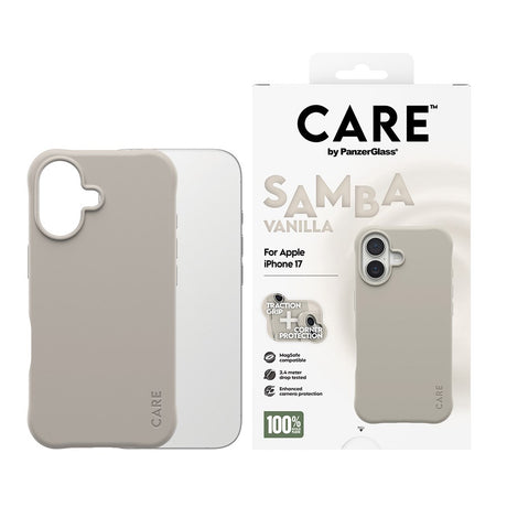 CARE by PanzerGlass iPhone 17 Fashionable Samba Case - MagSafe Kompatibel - Vanilla