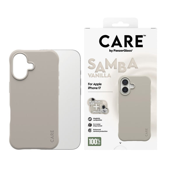 CARE by PanzerGlass iPhone 17 Fashionable Samba Case - MagSafe Kompatibel - Vanilla