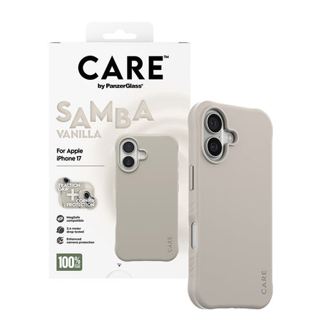 CARE by PanzerGlass iPhone 17 Fashionable Samba Case - MagSafe Kompatibel - Vanilla