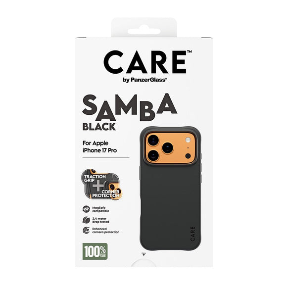 CARE by PanzerGlass iPhone 17 Pro Fashionable Samba Case - MagSafe Kompatibel - Black