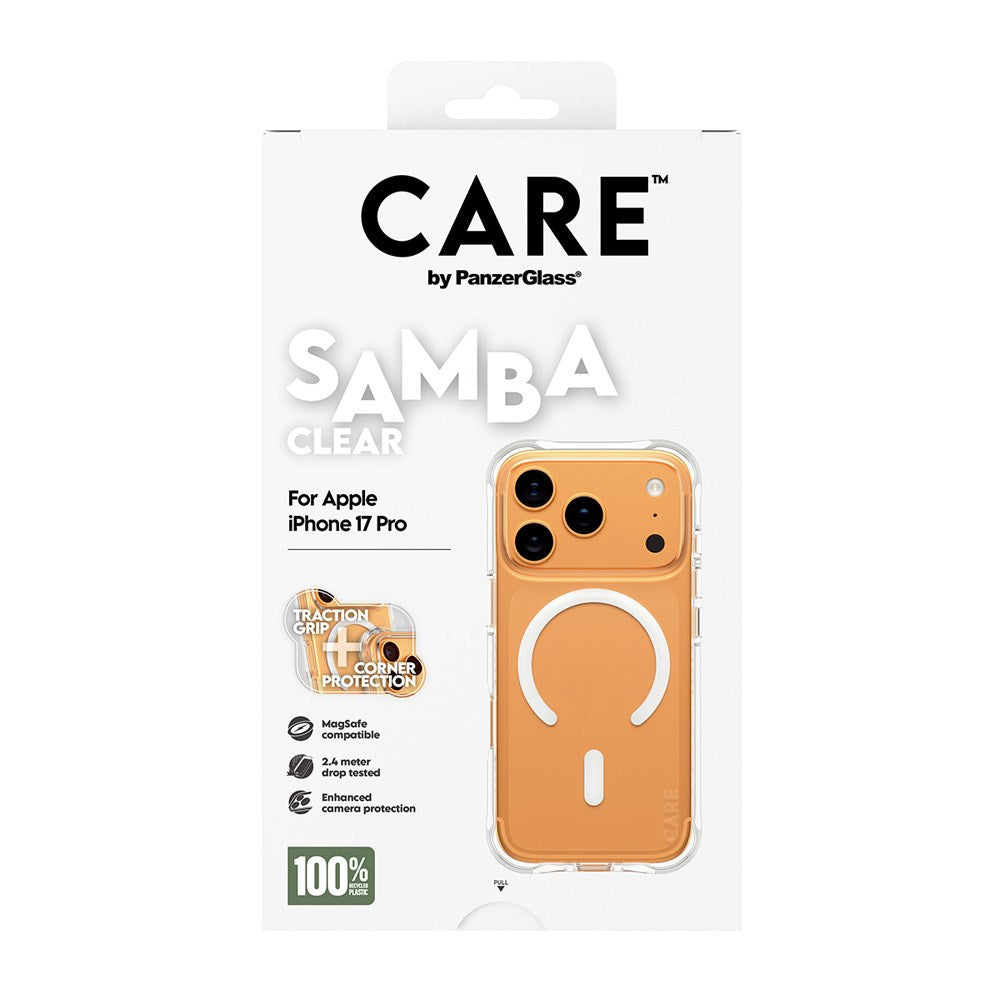 CARE by PanzerGlass iPhone 17 Pro Fashionable Samba Case - MagSafe Kompatibel - Transparent