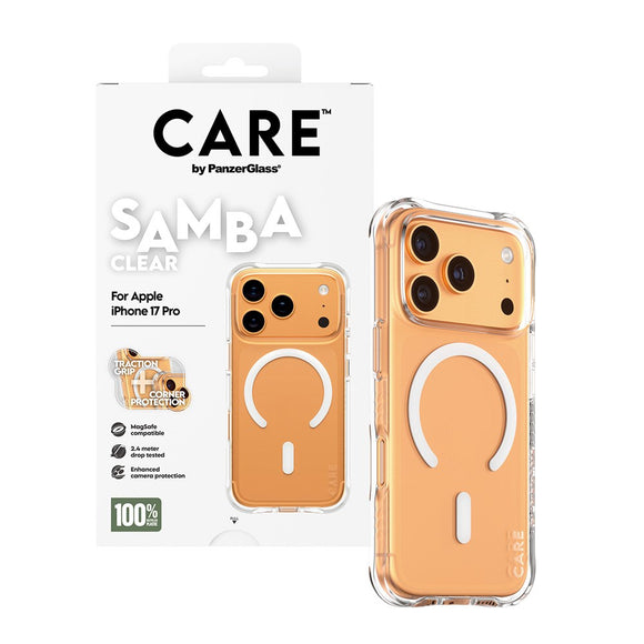 CARE by PanzerGlass iPhone 17 Pro Fashionable Samba Case - MagSafe Kompatibel - Transparent