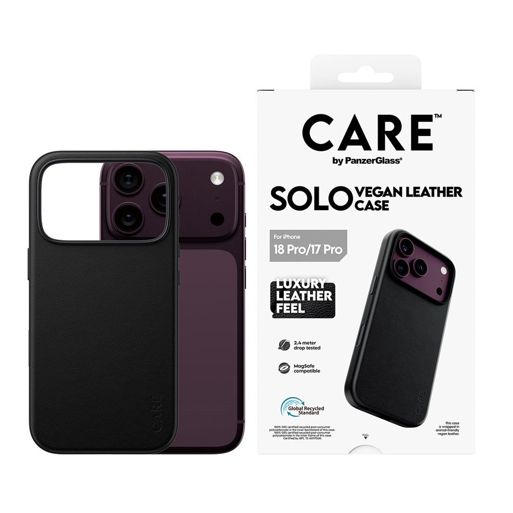 iPhone 18 Pro / 17 Pro CARE by PanzerGlass SOLO Case - MagSafe Kompatibel - Sort