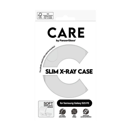 CARE by PanzerGlass Samsung Galaxy S25 FE Fashionable Transparent X-Ray Soft Basic Case - Gennemsigtig