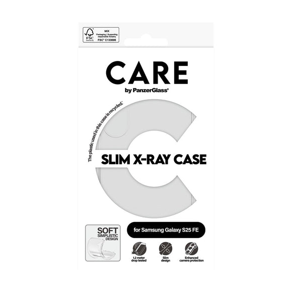 CARE by PanzerGlass Samsung Galaxy S25 FE Fashionable Transparent X-Ray Soft Basic Case - Gennemsigtig