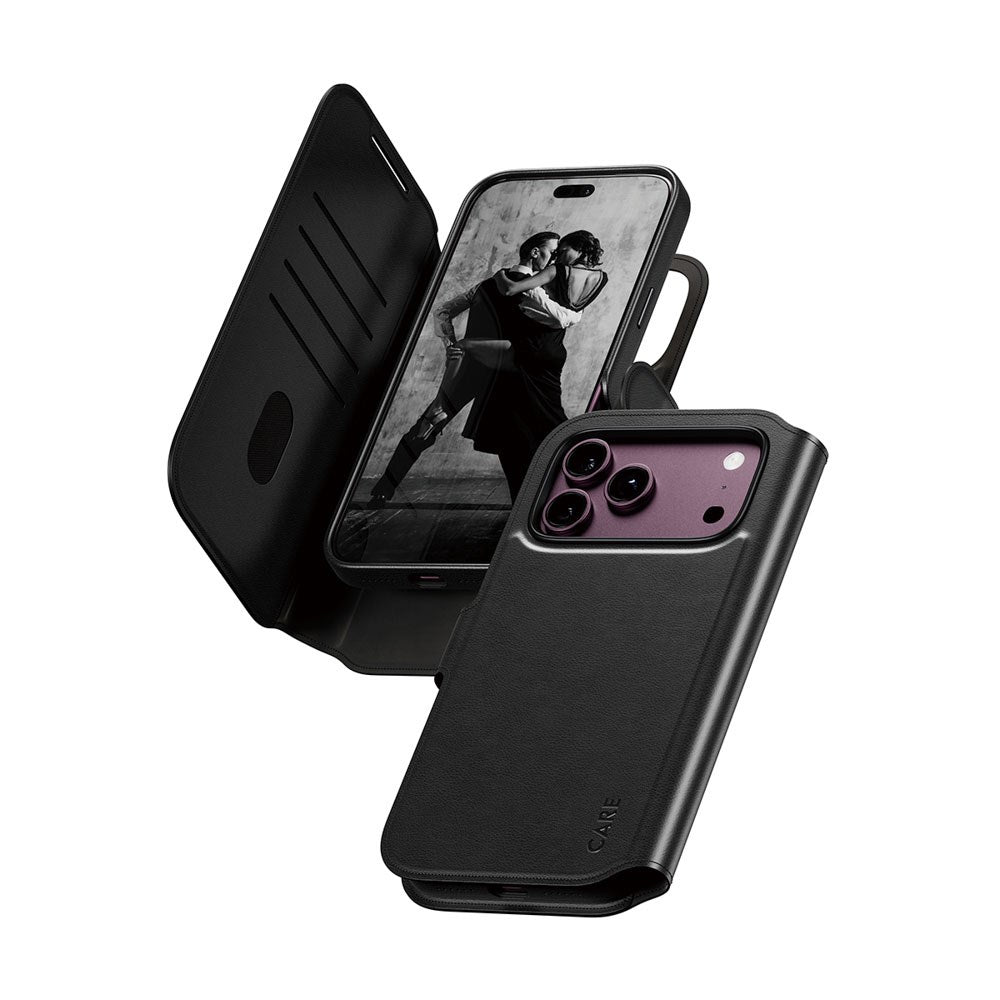 iPhone 18 Pro Max  / 17 Pro Max / 17 Pro Max CARE by PanzerGlass Feature Tango 2-in-1 Cover m. Pung - MagSafe Kompatibel - Sort