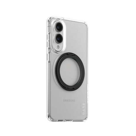 CARE by PanzerGlass Samsung Galaxy S25 Edge Feature Kickstand Case - MagSafe Kompatibel - Transparent / Black