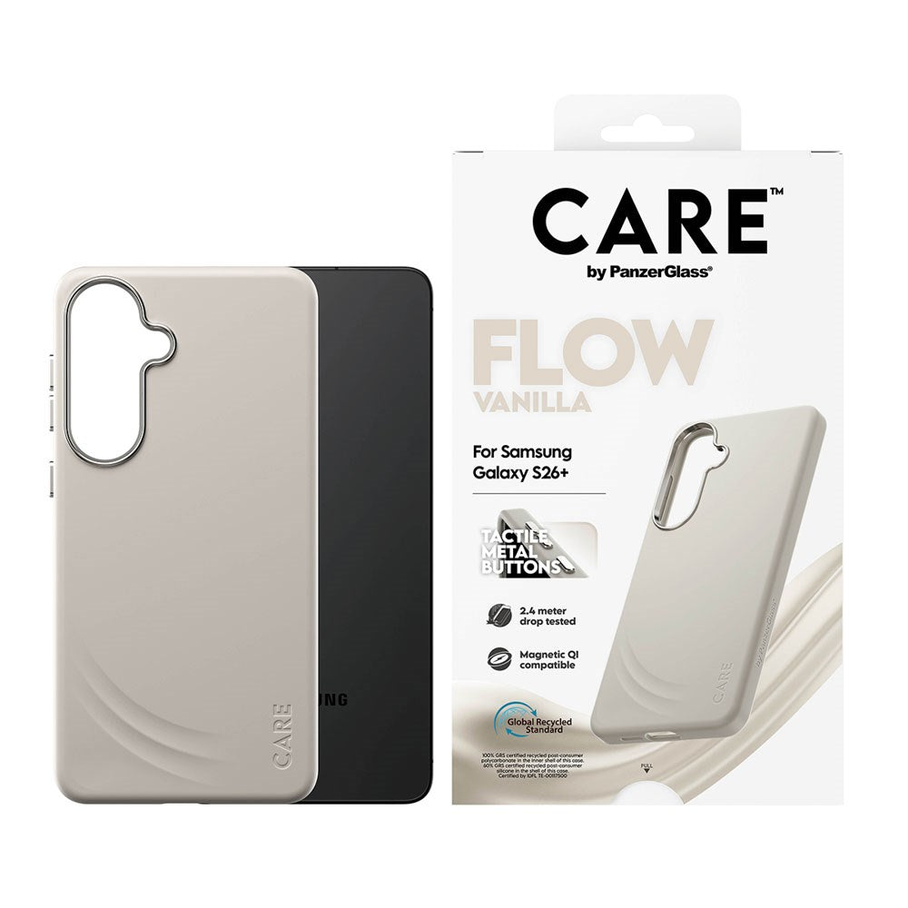 Samsung Galaxy S26+ (Plus) CARE by PanzerGlass Feature Flow Case - Qi Kompatibel - Vanilla