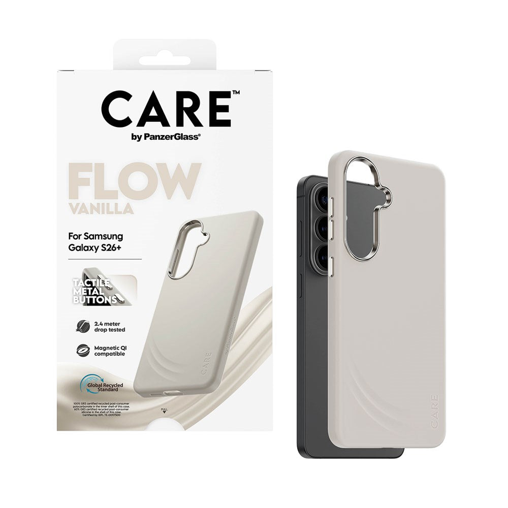 Samsung Galaxy S26+ (Plus) CARE by PanzerGlass Feature Flow Case - Qi Kompatibel - Vanilla