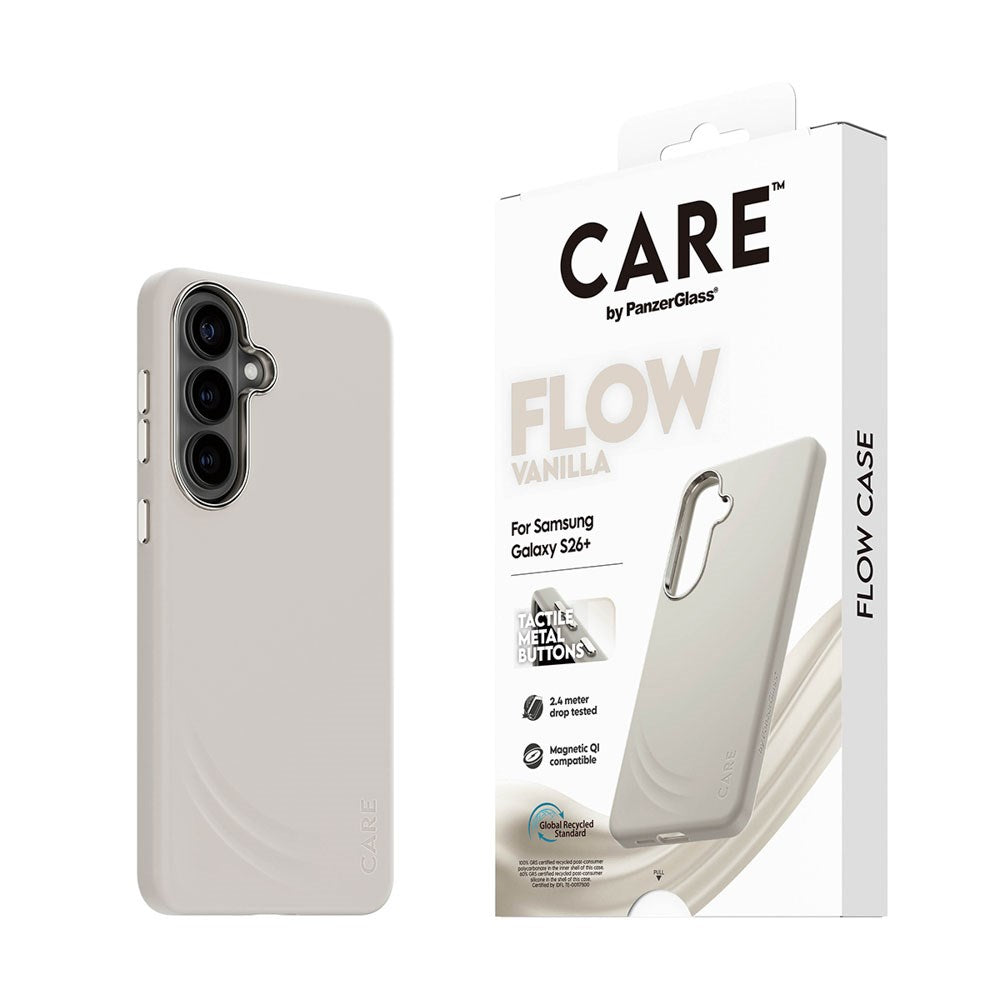 Samsung Galaxy S26+ (Plus) CARE by PanzerGlass Feature Flow Case - Qi Kompatibel - Vanilla