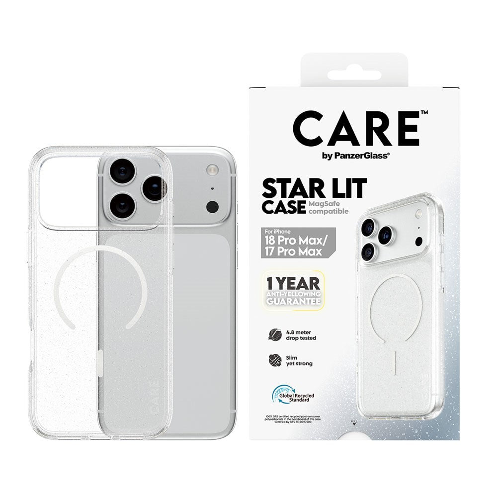 iPhone 18 Pro Max  / 17 Pro Max / 17 Pro Max CARE by PanzerGlass FLAGSHIP Urban Explorer Case - MagSafe Kompatibel - Transparent / Star Lit
