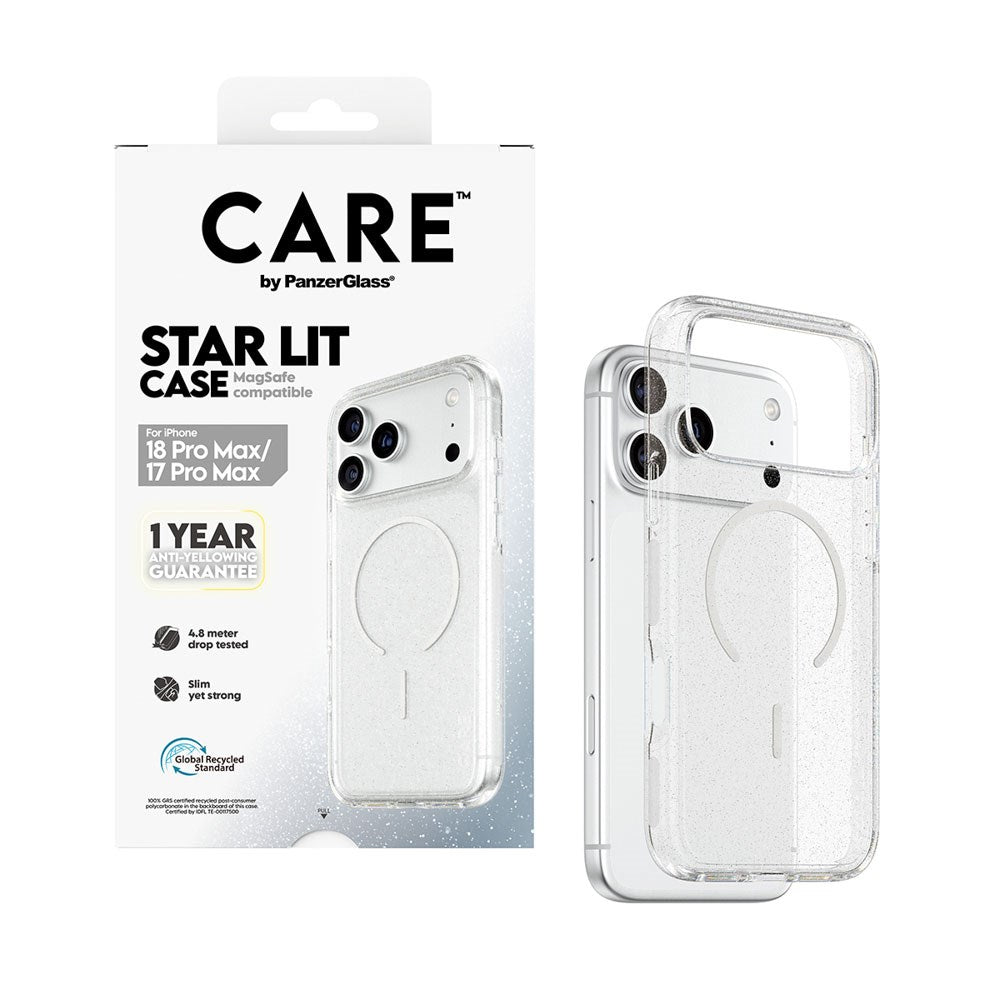 iPhone 18 Pro Max  / 17 Pro Max / 17 Pro Max CARE by PanzerGlass FLAGSHIP Urban Explorer Case - MagSafe Kompatibel - Transparent / Star Lit