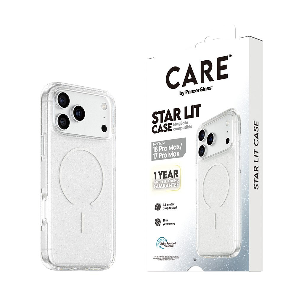 iPhone 18 Pro Max  / 17 Pro Max / 17 Pro Max CARE by PanzerGlass FLAGSHIP Urban Explorer Case - MagSafe Kompatibel - Transparent / Star Lit