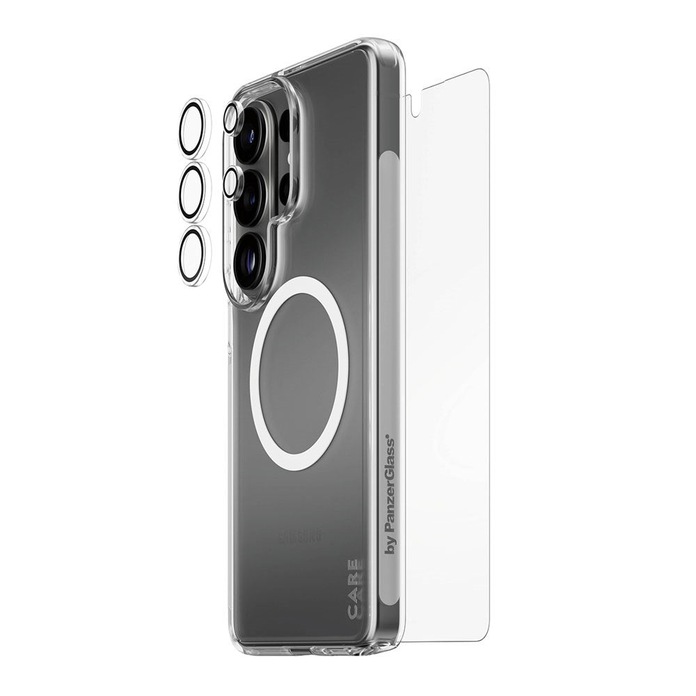 Samsung Galaxy S26 Ultra Urban Combat 3-in-1 Bundle m. Cover / Skærmbeskyttelse / Kamerabeskyttelse - Qi Kompatibel - Gennemsigtig