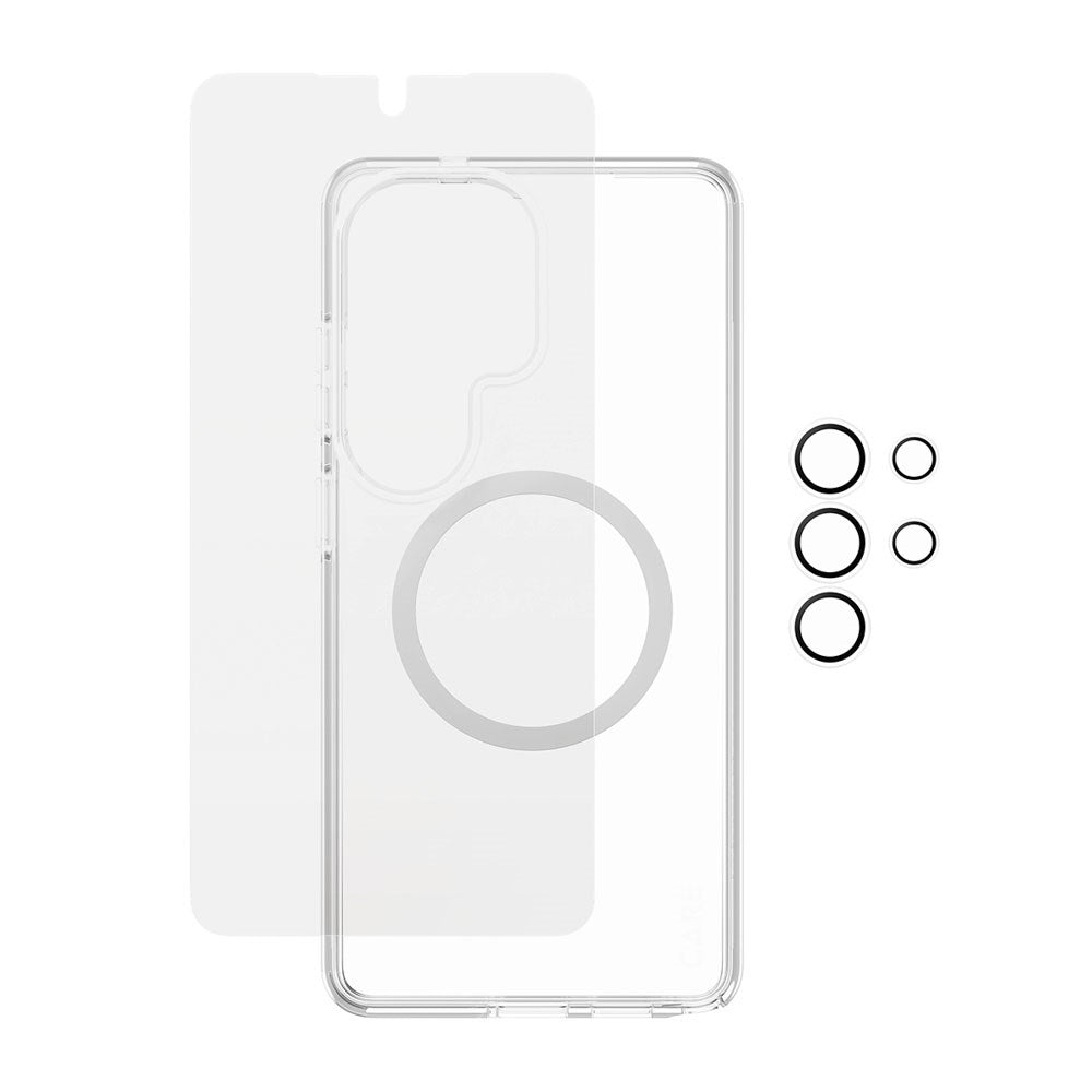 Samsung Galaxy S26 Ultra Urban Combat 3-in-1 Bundle m. Cover / Skærmbeskyttelse / Kamerabeskyttelse - Qi Kompatibel - Gennemsigtig
