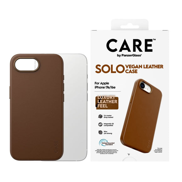 iPhone 17e / 16e CARE by PanzerGlass SOLO Case - Brun