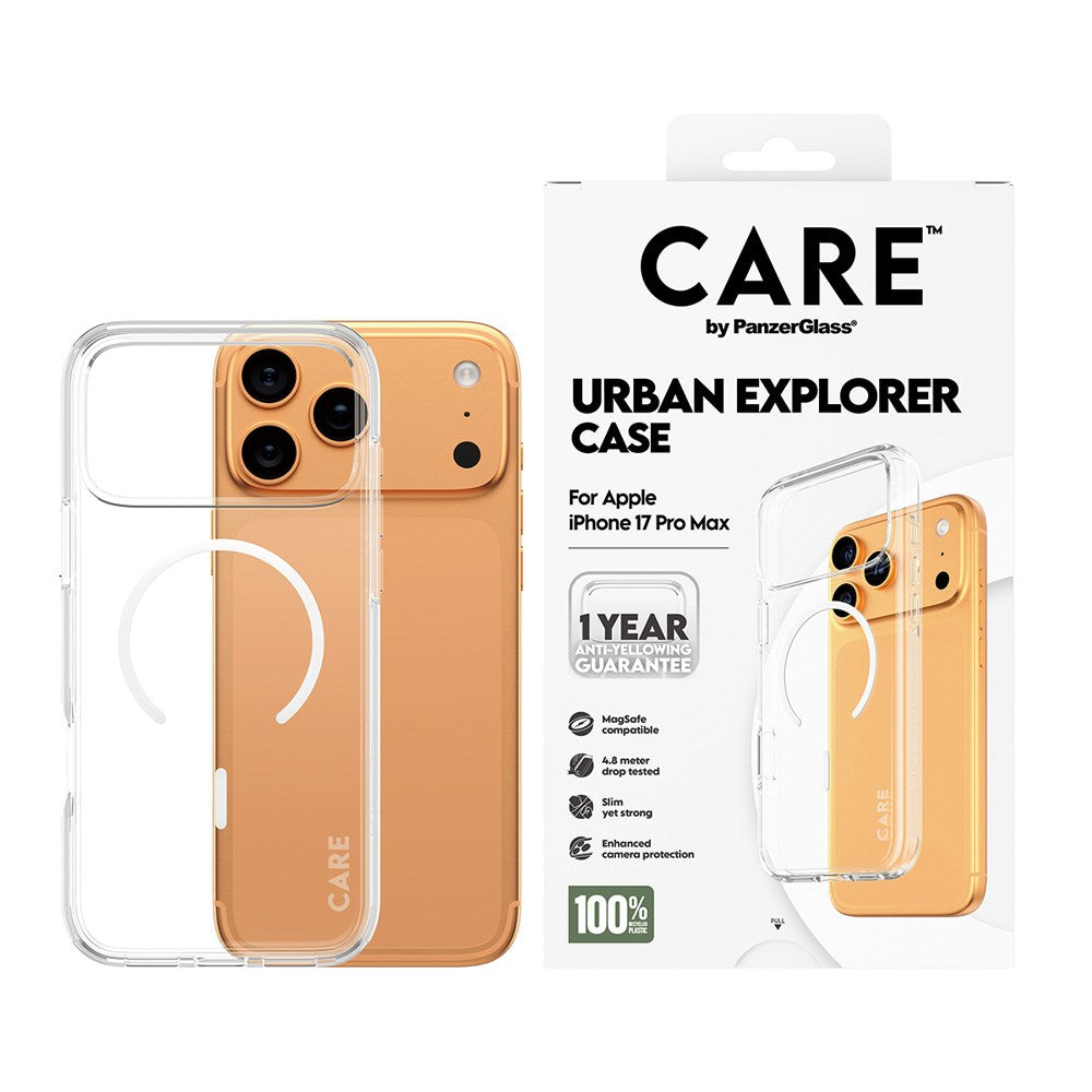 CARE by PanzerGlass iPhone 17 Pro Max FLAGSHIP Urban Explorer Case - MagSafe Kompatibel - Transparent