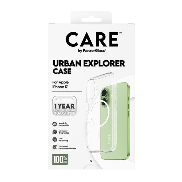 CARE by PanzerGlass iPhone 17 FLAGSHIP Urban Explorer Case - MagSafe Kompatibel - Transparent