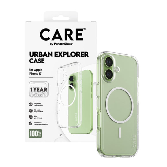 CARE by PanzerGlass iPhone 17 FLAGSHIP Urban Explorer Case - MagSafe Kompatibel - Transparent