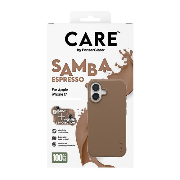 CARE by PanzerGlass iPhone 17 Fashionable Samba Case - MagSafe Kompatibel - Espresso
